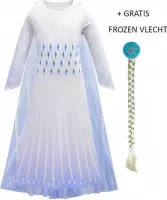 Basic Frozen 2 Elsa kristallen jurk + gratis Frozen vlecht - 98/104 (110) 3-4 jaar