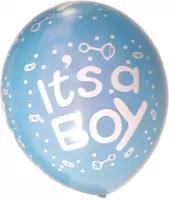 set 10 ballonnen It's a Boy| blauw | babyshower | Geboorte | lucht en Helium | 35cm | Feest | party | versiering | ballon