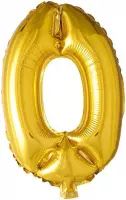 Ballon folie 0 goud 40cm