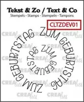 Crealies - Tekst & Zo stempel Duitse tekst "Zum Geburtstag"
