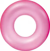 Opblaasbare neon roze zwemband 76 cm - Zwembenodigdheden - Zwemringen - Veilig zwemmen - Roze zwembanden voor kinderen en volwassenen