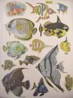 Vissen - Stickers - Tropische Vissen - Vel 14 stuks - Metallic