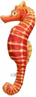 Kussen Zeepaardje - Meerkleurig - Vismodel kussen - Groot formaat - Oranje - Sierkussen - 70 cm