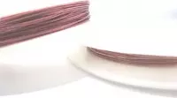 10 mtr. metaaldraad/acculondraad/staaldraad 0,45mm roze