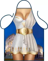 Partychimp Schort Griekse Godin Barbecue Bbq Accesoires Moederdag Cadeautje Schorten voor Vrouwen Schort Vrijgezellen feest Vrouw Bride to Be - 80 x 56 cm - Polyester