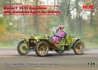 1:24 ICM 24026 Model T 1913 Speedster with American Sport Car Drivers Plastic kit