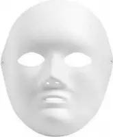 Masker, h: 22 cm, b: 17 cm, wit, 1stuk