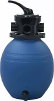 Zwembadzandfilter met 4-positie ventiel 300 mm blauw