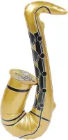 Smiffys Kostuum Accessoire Inflatable Saxophone Goudkleurig
