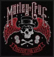 Motley Crue Patch Too Fast For Love Zwart