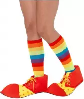Smiffys Kostuum Accessoire Spotty Clown Shoe Covers Rood/Geel