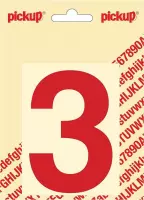 Pickup plakcijfer Helvetica 100 mm - rood 3