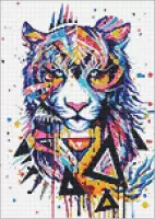 Wizardi diamond painting - Magische tijger – 27 x 38 cm