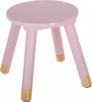 Atmosphera kinderkrukje roze voor aan een kleine kindertafel - kinderstoel - krukje - houten stoel voor kinderen