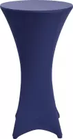 Beautissu Statafelhoes Ø 60 - 65 cm Blauw Statafelrok voor Statafel - hoes geschikt voor horeca - feestversiering stretch voor elk tafel - Stella