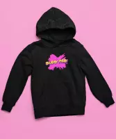 BlackPink Black Pink BP Cartoon Kdrama Bubblegum Style Grafitti Urban Kpop Fan Girlband Girl Squad Queens Album Merchandise Hoodie Zwart Maat XL