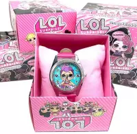 Originele Lol Verrassing Horloge Meisje Anime Cartoon Pop Patroon Speelgoed Accessoires Lederen Kid Verjaardag Kerst Halloween Gift