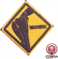 Sexy butt warning sign funny Geborduurde militaire patch embleem met klittenband