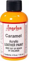 Angelus Leather Acrylic Paint - textielverf voor leren stoffen - acrylbasis - Caramel - 118ml