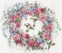 Leti Stitch Hummingbird Wreath borduren (pakket)