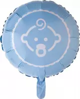 Wefiesta Folieballon Baby Boy 45,5 Cm Blauw/wit