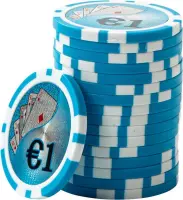 ABS Cashgame Chip €1 Blauw (25 stuks)