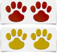 Auto Sticker | Honden pootjes | Goud | autosticker | stickers