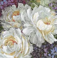 Borduurpakket White Roses LetiStitch - Luca-S