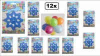 12x Ballonnen disk voor ballon decoratie