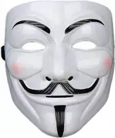 Anonymous Masker · V for Vendetta Masker · Halloween Masker · Zwart · Wit · La Casa de Papel · Guy Fawkes · Carnaval · Bivakmuts