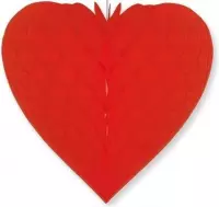 Rood decoratie hart 28 cm - Valentijn / Bruiloft versiering