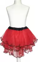 Spaans ballet Rokje rood zwart verkleedkleding Prinsessen - lengte 30 cm -