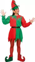 Carnival Toys Verkleedpak Elf Rood/groen Maat M 7-delig