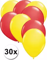 Ballonnen Geel & Rood 30 stuks 27 cm