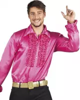 3 stuks: Party shirt - knal roze - XL - maat 54-56