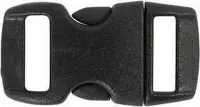 Klik sluiting, zwart, L: 29 mm, B: 15 mm, gatgrootte 3x11 mm, 4 stuk/ 1 doos
