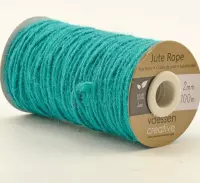 Jute touw aqua | 100 meter | 2 mm breed