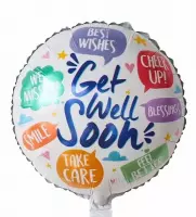 Beterschaps Ballon, get well soon, 45 cm leeg, Kindercrea