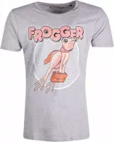 Frogger Heren Tshirt -L- Logo Grijs
