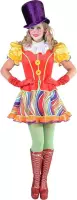 Clown & Nar Kostuum | Grappige Circus Clown Regenboog | Vrouw | Extra Small | Carnaval kostuum | Verkleedkleding