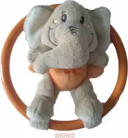 Bijtring knuffel Tiamo olifant oranje