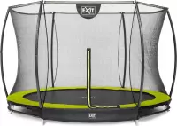 EXIT Silhouette inground trampoline ø305cm met veiligheidsnet - groen