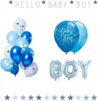 Hello Baby Boy Set! | Geboorte pakket Blauw | Jongen| Blue Versiering | Babyshower | Geboorte |Geboorte decoratie | Ballon | Slinger