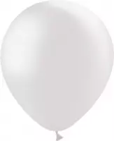 Lichtgrijze Ballonnen Metallic 30cm 10st