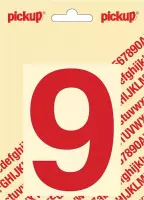 Pickup plakcijfer Helvetica 100 mm - rood 9