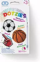 Diamond painting Stickers - Kinderen/Volwassenen - DTZ12.026 Diamond Dotz® - basketbal - Ronde steentjes - Volledig pakket