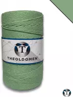 Macramé Koord | Mintgroen | 200 meter | 100% Katoen | Macramé Touw | Macramé | Voor Macramé Plantenhanger | Wandkleed | Dromenvanger | Triple Twist | DIY | Touw | 3mm | TheOldOmen