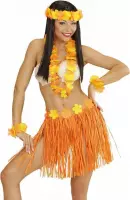 WIDMANN - Hawaii set oranje en geel voor volwassenen