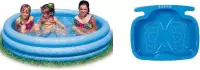 Opblaasbaar kinder zwembad 147 cm met voetenbadje - Zomerspeelgoed - Zwembaden voor kinderen