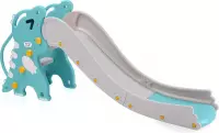 Dinosaurus kinderglijbaan Rex in turquoise